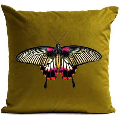 Suedette butterfly insect cushion 40x40cm 60x60cm