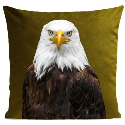 Coussin déco animal aigle suédine 40x40cm/60x60cm