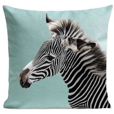 Decorative tropical animal zebra suede cushion 40x40cm/60x60cm
