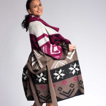 Pull cardigan en laine d'alpaga pour femme, veste en laine avec grand col et ceinture, manteau en alpaga surdimensionné femme 3
