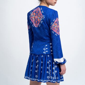 Mini robe bleu royal, mini robe de soirée, robe des années 80, robe Lolita, robe coquine 3