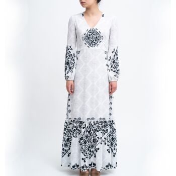 Robe maxi blanche, robe de longueur de plancher, robe de mariée Boho simple, robe d'invité de mariage, robe de bal 10