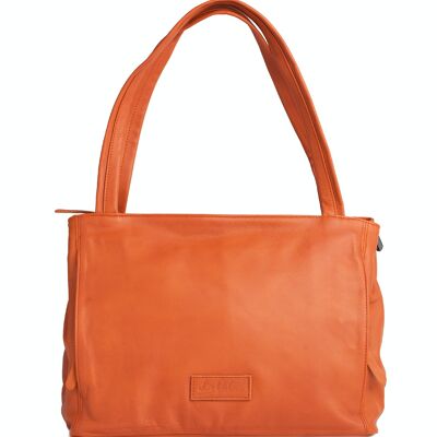 Genoveva orange Leder Handtasche
