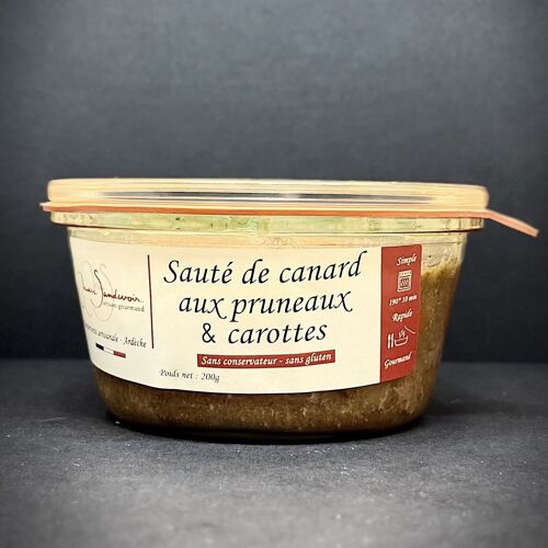 Sauté de canard aux pruneaux & carottes