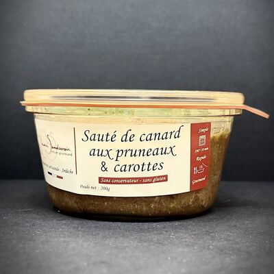 Sauté de canard aux pruneaux & carottes