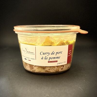 Curry de porc à la pomme - plat cuisiné longue conservation - 250g