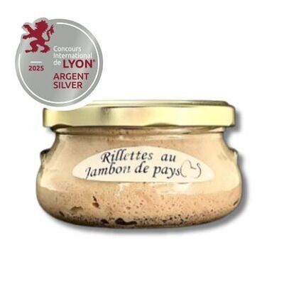 Pork rillettes with country ham - 160 grams