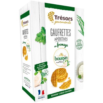 Gaufrettes apéritives 60g fromage BOURSIN AIL ET FINES HERBES