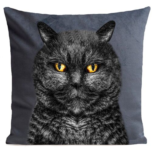 Coussin chat animal suédine 40x40cm/60x60cm