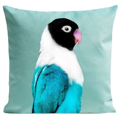 Decorative tropical velvet cushion 40x40cm - Miss Birdy