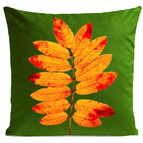 Coussin automne velours 40x40/60x60cm - Orange Leaves