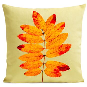 Coussin automne velours 40x40/60x60cm - Orange Leaves 7