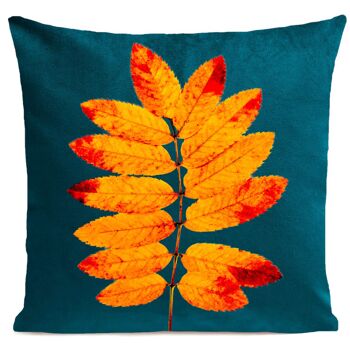 Coussin automne velours 40x40/60x60cm - Orange Leaves 11