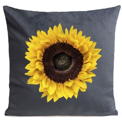 Floral cushion suede decoration 40x40cm/60x60cm - Sun Flower
