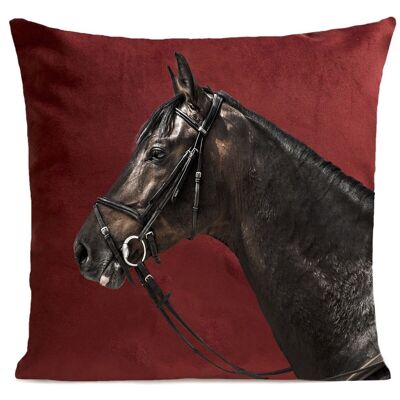 Coussin animal cheval suédine 40x40cm / 60x60cm