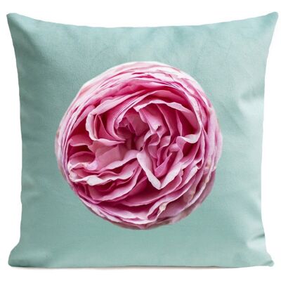 Coussin fleur velours 40x40cm/60x60cm - Pink Rose