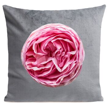 Coussin fleur velours 40x40cm/60x60cm - Pink Rose 5
