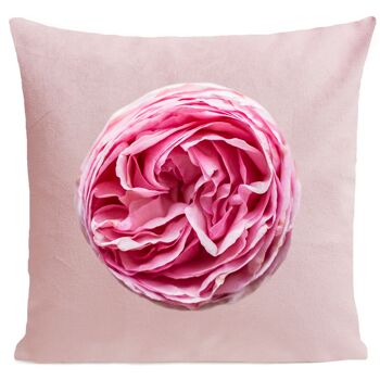 Coussin fleur velours 40x40cm/60x60cm - Pink Rose 10