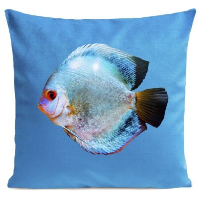 Coussin décoration bord de mer poisson velours 40x40/60x60cm