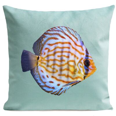 Suede fish cushion 40x40cm/60x60cm square - Miss Orange