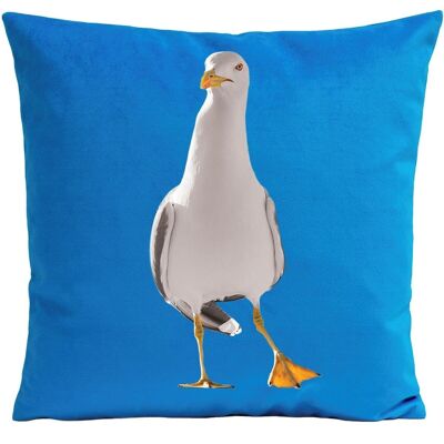 Coussin imprimé oiseau suédine 40x40/60x60cm - Dancing Seagul