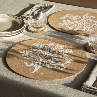 Coral Printed Cork Max Placemat