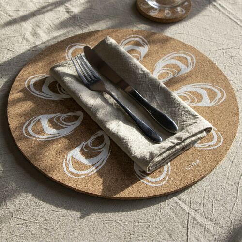 Oyster Printed Cork Max Placemat