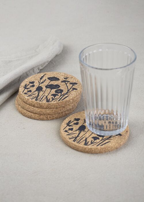 Wildflower Cork Placemats & Coasters Set