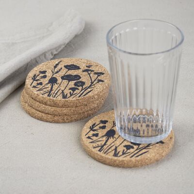 Wildflower Cork Placemats & Coasters Set