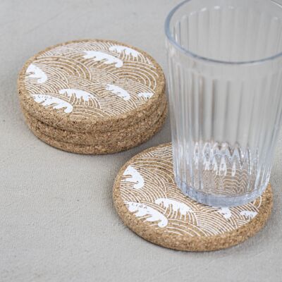 Wave Cork Placemats & Coasters Set