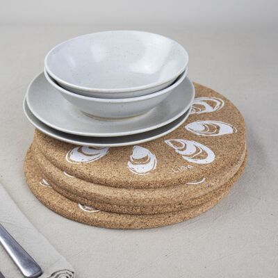 Oyster Cork Placemats & Coasters Sets