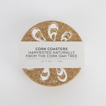 Ensembles de napperons et sous-verres Oyster Cork 2