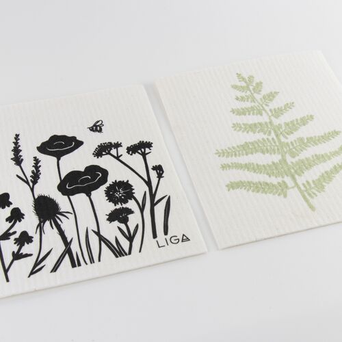 Wildflower & Fern Eco Dishcloths