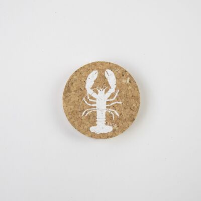 Lobster Round Cork Eco Magnet