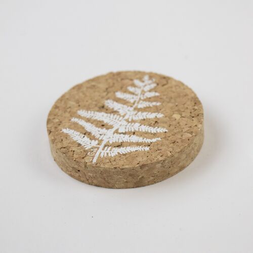 Fern Round Cork Eco Magnet