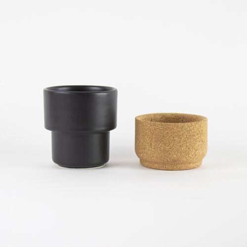 Medium Matt Black Eco Coffee Mug Gift Set