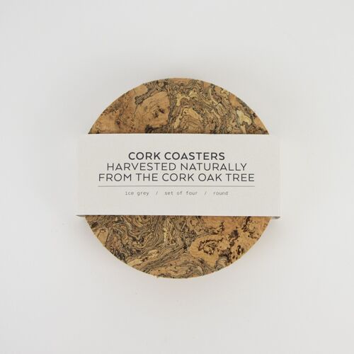 Round Natural Cork Coasters