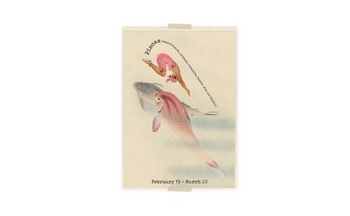 Ansichtkaart collage met sterrenbeeld Pisces - Vissen