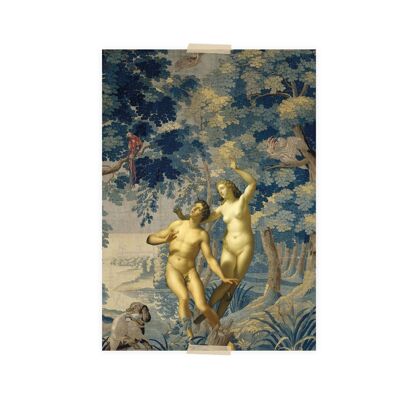 Postkartencollage Museumssammlung - Adam & Eva