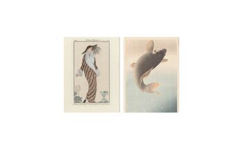 Collage de cartes postales Museum collection - lady fish grey 3