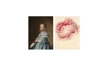 Collage de cartes postales Collection du Musée - fille à la rose 3
