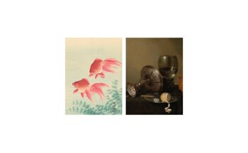 Collage de cartes postales Collection du Musée - Verre et poisson Roemer 6