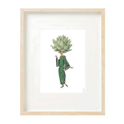 Print (A4) Collage Museum Collection - Lady Artichoke Head
