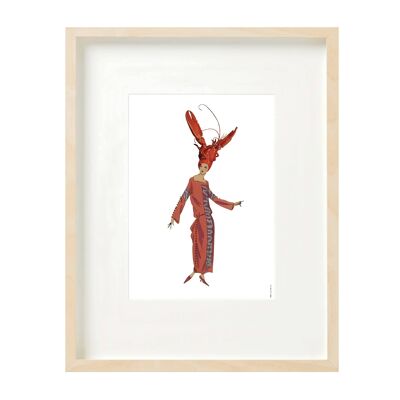 Print (A4) Collage Museum Collection - Lady Lobster Head