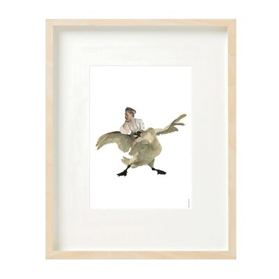Artprint (A4) collage Museum collection - cygne et dame