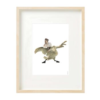 Artprint (A4) collage Museum collection - cygne et dame 1