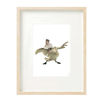 Artprint (A4) collage Collezione museale - cigno e dama