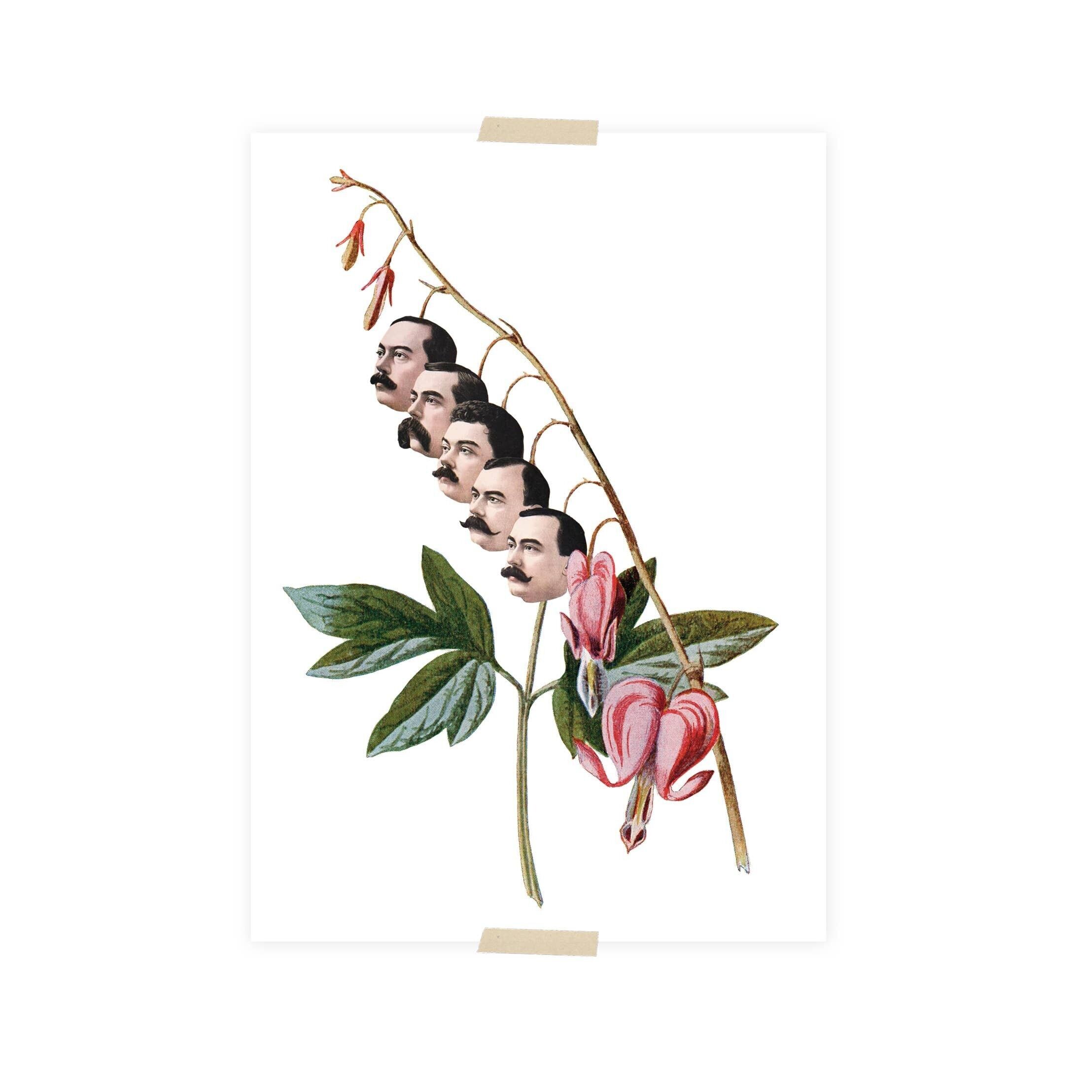 Stampa (A5) collage - cuori da uomo