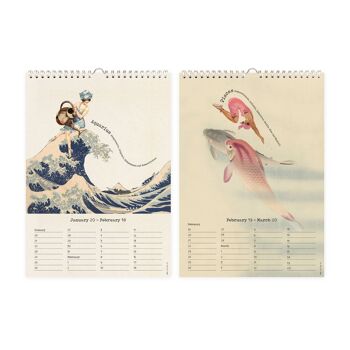 Calendrier d'anniversaire collages constellations du Rijksmuseum A4 2