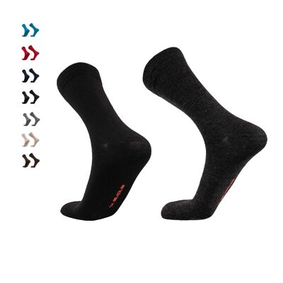 Robe I City Socks I Alpaga, Bambou & Mérinos pour Homme & Femme - Noir | ANDINA EN PLEIN AIR